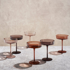 Venus Champagne Coupe Cocktail Glassware, Set of 6