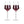Raye Angled Crystal Bordeaux Glasses Set of 2