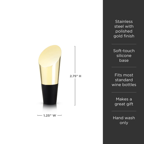 Belmont Heavyweight Gold Bottle Stopper