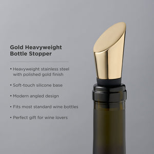 Belmont Heavyweight Gold Bottle Stopper